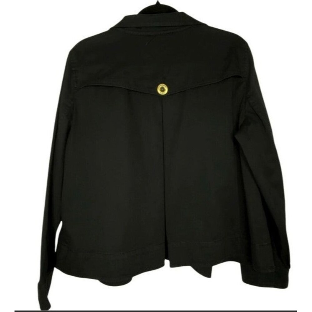 Michael‎ Kors Medium Black Peplum Jacket Blazer With Double Breasted Gold Button - Picture 2 of 6